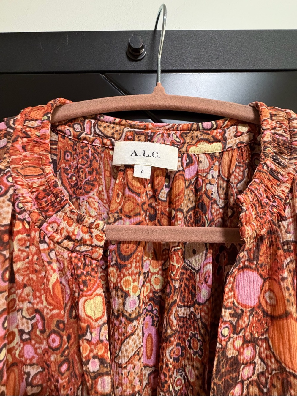 A.L.C. Floral Smocked Mini Dress - Picture 4 of 4